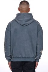 HEAVY OVERSIZE LOUD STAR  HOODIE WASHED GREY