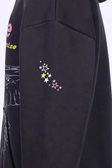 HEAVY OVERSIZE LOUD PARADISE HOODIE BLACK