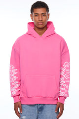 HEAVY OVERSIZE LOUD CLIQUE  HOODIE PINK