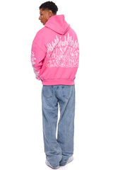 HEAVY OVERSIZE LOUD CLIQUE  HOODIE PINK