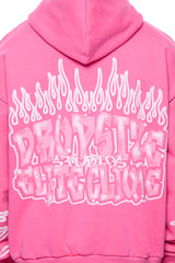 HEAVY OVERSIZE LOUD CLIQUE  HOODIE PINK