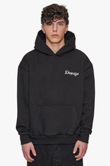 HEAVY OVERSIZE FLYING ANGEL HOODIE BLACK
