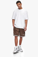 LOGO MESH SHORT CHOCOLATE BROWN