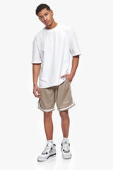 LOGO MESH SHORT SIMPLY TAUPE