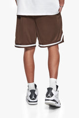 LOGO MESH SHORT CHOCOLATE BROWN
