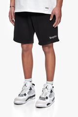 HEAVY EMBO SWEATSHORTS BLACK