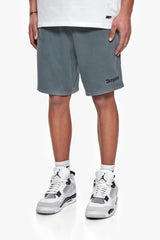HEAVY EMBO SWEATSHORTS WASHED GREY