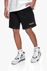 HEAVY EMBO SWEATSHORTS BLACK