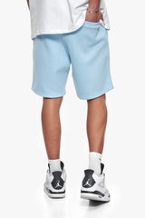 HEAVY EMBO SWEATSHORTS BABY BLUE