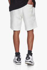 HEAVY EMBO SWEATSHORTS CREAM WHITE
