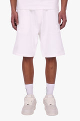 HEAVY OVERSIZE SIDE RIB SHORTS CREAM WHITE