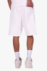 HEAVY OVERSIZE SIDE RIB SHORTS CREAM WHITE