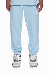 HEAVY  MIRRORED LOGO JOGGER BABY BLUE