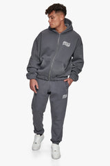 HEAVY  MIRRORED LOGO JOGGER GREY