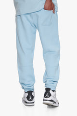 HEAVY  MIRRORED LOGO JOGGER BABY BLUE