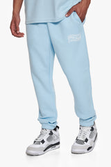 HEAVY  MIRRORED LOGO JOGGER BABY BLUE