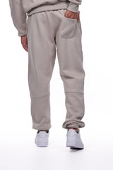 HEAVY MIRRORED LOGO JOGGER STONE