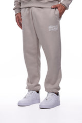 HEAVY MIRRORED LOGO JOGGER STONE
