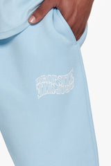 HEAVY  MIRRORED LOGO JOGGER BABY BLUE
