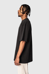 HEAVY OVERSIZE EMBO T-SHIRT WASHED BLACK