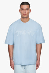 HEAVY OVERSIZE  PUFFER PRINT T-SHIRT BABY BLUE
