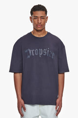 HEAVY OVERSIZE  PUFFER PRINT T-SHIRT WASHED NAVY