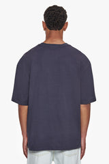 HEAVY OVERSIZE  PUFFER PRINT T-SHIRT WASHED NAVY