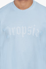 HEAVY OVERSIZE  PUFFER PRINT T-SHIRT BABY BLUE