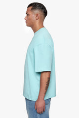 HEAVY OVERSIZE HD PRINT T-SHIRT TURQUOISE