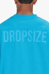 HEAVY OVERISZE HD PRINT T-SHIRT RIVER BLUE