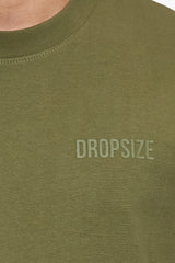 HEAVY OVERSIZE HD PRINT T-SHIRT OLIVE