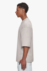 HEAVY OVERSIZE SILK EMBO T-SHIRT MOON BEAM
