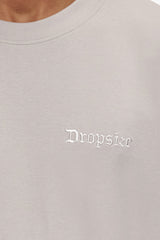 HEAVY OVERSIZE SILK EMBO T-SHIRT MOON BEAM