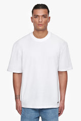 HEAVY OVERSIZE METAL PATCH BASIC T-SHIRT WHITE