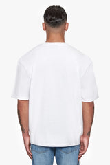 HEAVY OVERSIZE METAL PATCH BASIC T-SHIRT WHITE