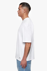 HEAVY OVERSIZE METAL PATCH BASIC T-SHIRT WHITE