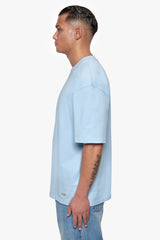 HEAVY OVERSIZE METAL PATCH BASIC T-SHIRT BABY BLUE