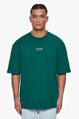 HEAVY OVERSIZE FRONT RUBBER PATCH T-SHIRT GREEN