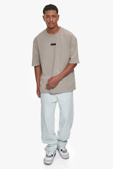 HEAVY OVERSIZE FRONT RUBBER PATCH T-SHIRT STONE