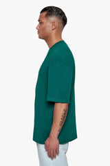 HEAVY OVERSIZE FRONT RUBBER PATCH T-SHIRT GREEN