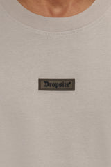 HEAVY OVERSIZE FRONT RUBBER PATCH T-SHIRT STONE