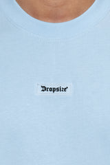 HEAVY OVERSIZE FRONT RUBBER PATCH T-SHIRT BABY BLUE