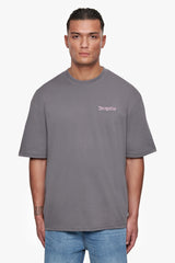HEAVY OVERSIZE EMBO T-SHIRT ANTHRAZIT