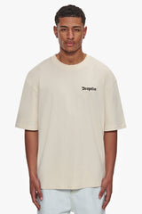 HEAVY OVERSIZE EMBO T-SHIRT COCONUT MILK