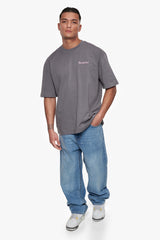 HEAVY OVERSIZE EMBO T-SHIRT ANTHRAZIT