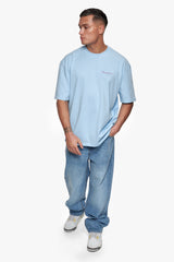 HEAVY OVERSIZE EMBO T-SHIRT BABY BLUE