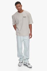 HEAVY OVERSIZE EMBO T-SHIRT LIGHT GREY