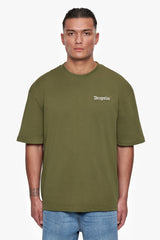 HEAVY OVERSIZE EMBO T-SHIRT OLIVE