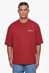 HEAVY OVERSIZE EMBO T-SHIRT RED