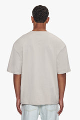 HEAVY OVERSIZE EMBO T-SHIRT LIGHT GREY